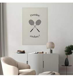 Plakāts - Summer Games - Badminton Rackets on a White Background