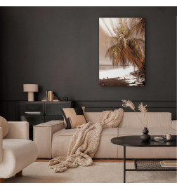 Canvas Print - Palm Shadow (1 Part) Vertical