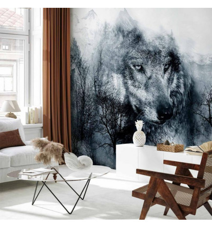 Carta da parati - Mountain Predator (Black and White)