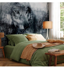 Wall Mural - Mountain Predator (Black and White)