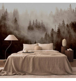 Fototapete - Mountain Forest (Sepia)