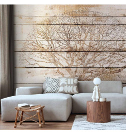 Fototapet - Tree on Boards