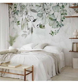 Wall Mural - Foggy Nature - Green