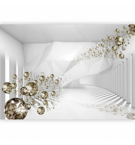 Fotobehang - Diamond Corridor (Grey)