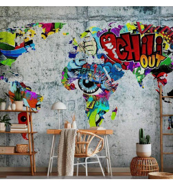 Mural de parede - Map - Graffiti