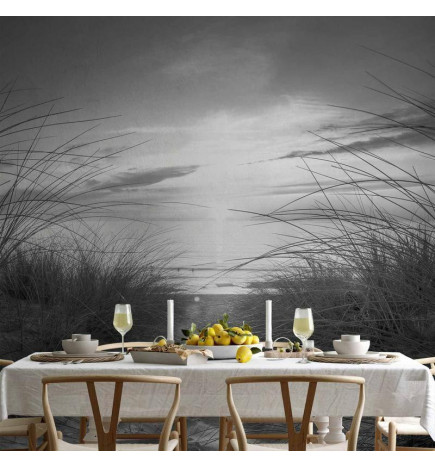 Mural de parede - beach (black and white)