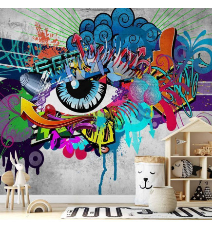 Papier peint - Graffiti eye