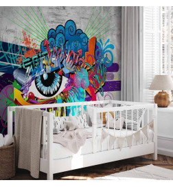 Fotobehang - Graffiti eye