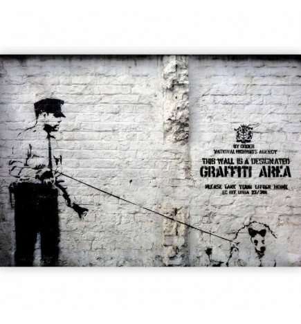 Fotobehang - Banksy - Graffiti Area