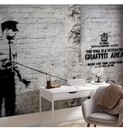 Fototapete - Banksy - Graffiti Area