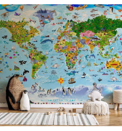 Carta da parati - World Map for Kids