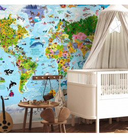 Mural de parede - World Map for Kids
