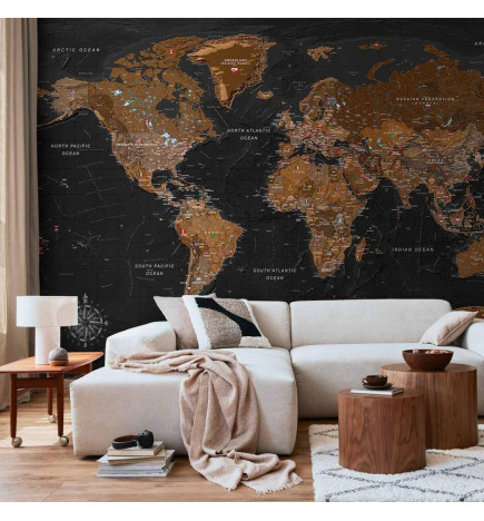 Fototapetas - World: Stylish Map