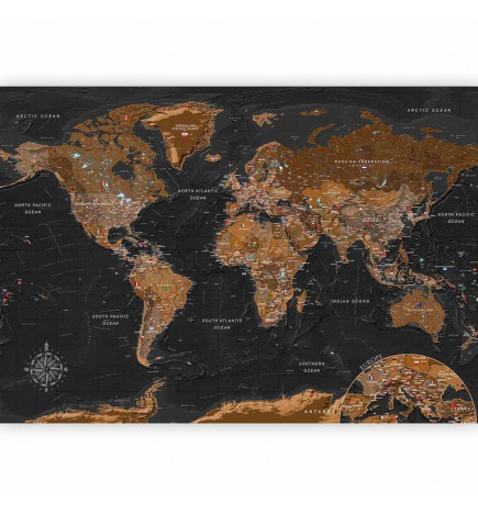 Fototapeet - World: Stylish Map