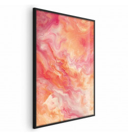 Juliste - Fiery Colors - dynamic shapes in fire and pink tones