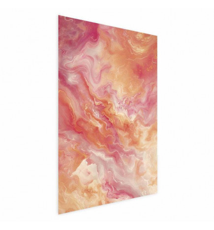 Juliste - Fiery Colors - dynamic shapes in fire and pink tones