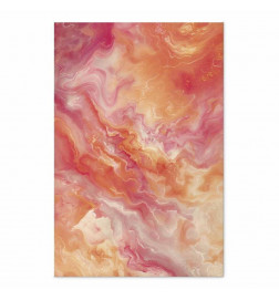 Poster - Fiery Colors - dynamic shapes in fire and pink tones