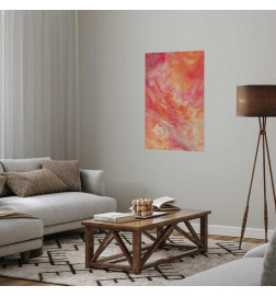 Plakāts - Fiery Colors - dynamic shapes in fire and pink tones