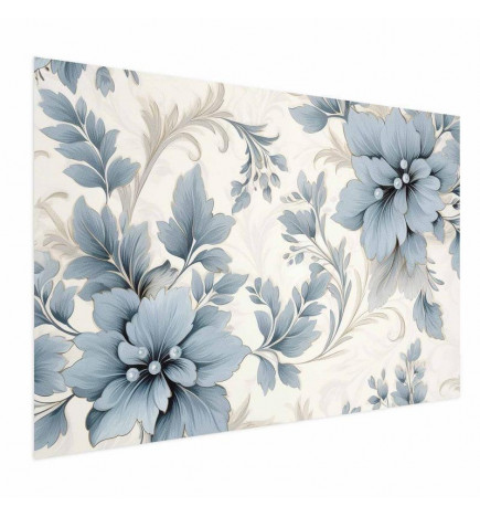 Plakatas - Turquoise Ornamental Retro Flowers