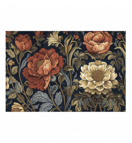 Poster - Tapestry Large Retro Flowers