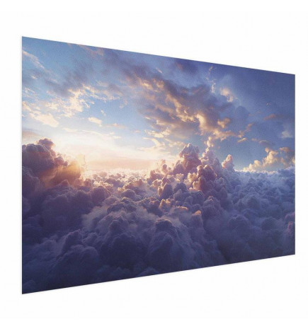 Plakat - Sun in Hiding: The Golden Face of the Sky Over the Cloudy Sea
