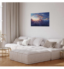 Plakat - Sun in Hiding: The Golden Face of the Sky Over the Cloudy Sea