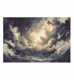 Plakatas - Epic Play of Light: The Sun Battling for Dominance Over the Clouds