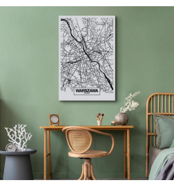 Tablou - City Plan: Warszawa (1 Part) Vertical
