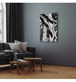 Schilderij - City Geometry (1 Part) Vertical