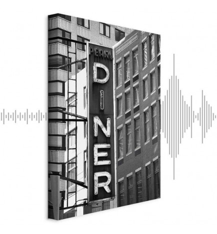 Schilderij - New York Neon Sign (1 Part) Vertical