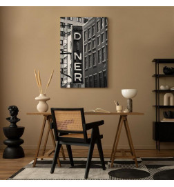 Schilderij - New York Neon Sign (1 Part) Vertical