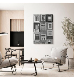 Schilderij - Patterned Windows (1 Part) Vertical