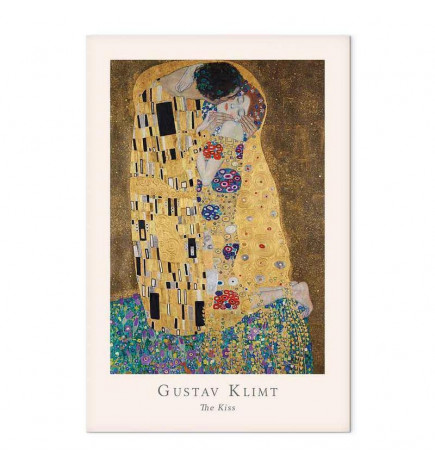 Leinwandbild - Gustav Klimt - The Kiss (1 Part) Vertical