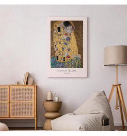 Leinwandbild - Gustav Klimt - The Kiss (1 Part) Vertical