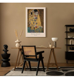 Canvas Print - Gustav Klimt - The Kiss (1 Part) Vertical