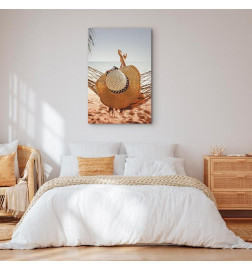 Schilderij - Hammock on the Beach (1 Part) Vertical