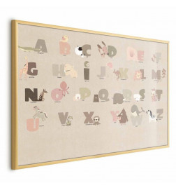 Plakat - Beige Alphabet