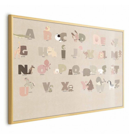 Poster - Beige Alphabet