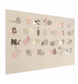 Juliste - Beige Alphabet