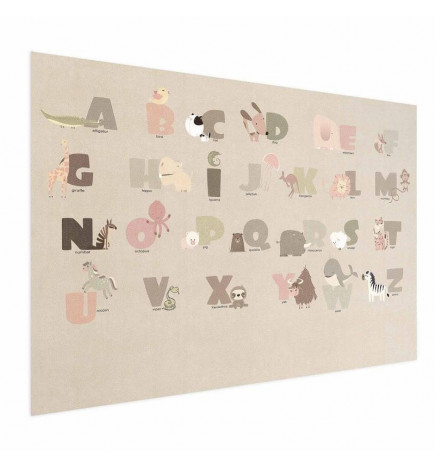 Juliste - Beige Alphabet