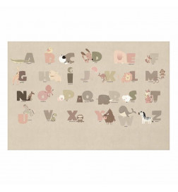 Plakat - Beige Alphabet