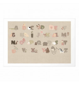 Poster - Beige Alphabet