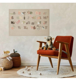 Plakatas - Beige Alphabet