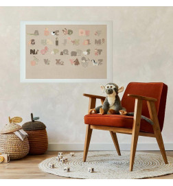 Poster - Beige Alphabet