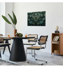 Poster - Victorian Leaves in Dark Greens