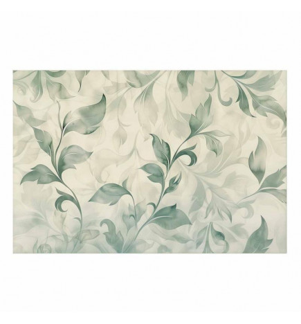 Poster - Watercolor Green-Beige Leaves
