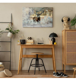 Canvas Print - Deer in the Cold