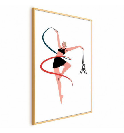 Plakāts - Illustration of a Woman with a Ribbon - Artistic Gymnastics