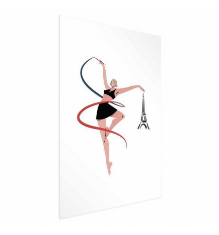 Plakatas - Illustration of a Woman with a Ribbon - Artistic Gymnastics