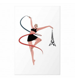 Plakatas - Illustration of a Woman with a Ribbon - Artistic Gymnastics